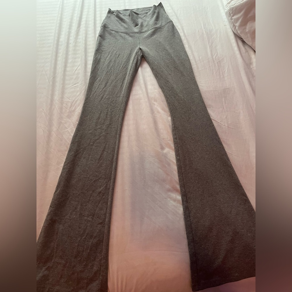 Grey flare leggings